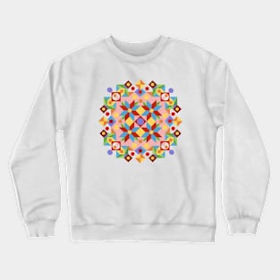 Pink Rolling Star Quilt Design Crewneck Sweatshirt